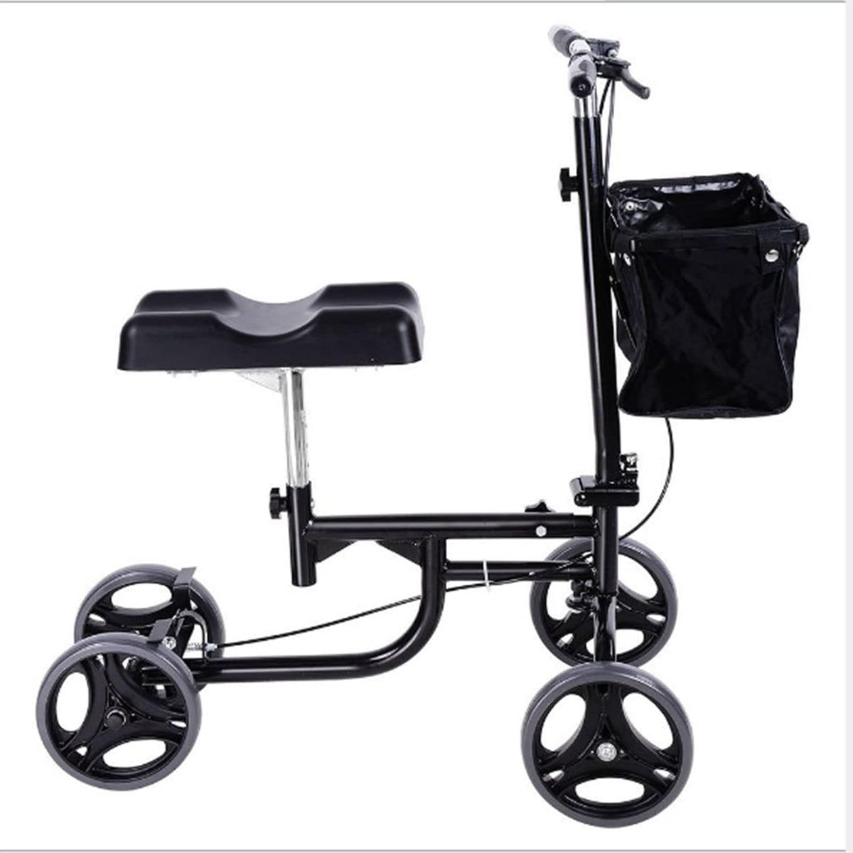 Mobility Walker Knee Walker Folding Walker for Elderly Lightweight for Seniors Disability Aids Rollator Walker Adjustable with Wheels Basket(