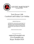 Casebriefs and Foldeez Law Outline for Prosser, Wade and Schwartz's Torts, Cases and Materials 14th Edition by Schwartz 9781647082116 1647082110