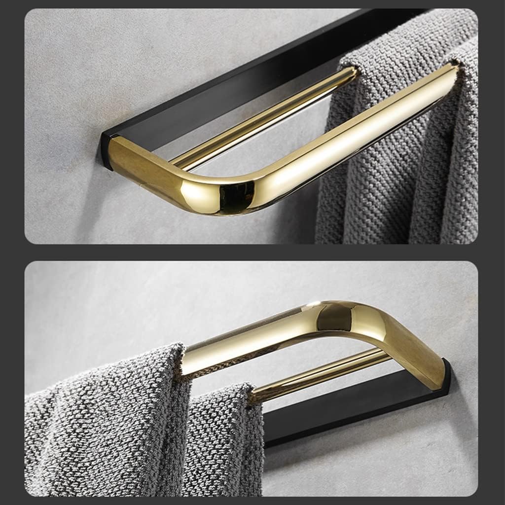 LSLYTQ Light Luxury Bathroom Towel Rack, Toilet Paper Holder, Towel Holder Towel Bar and Coat Hook, Bath Hardware Set