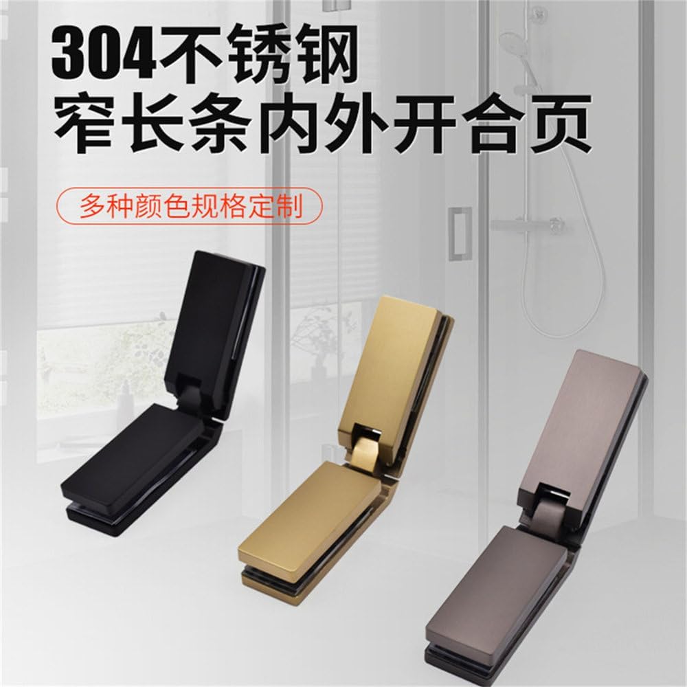 Door Stop Stopper Holder 304 Stainless Steel Bathroom Glass Long Strip Inside and Outside Opening