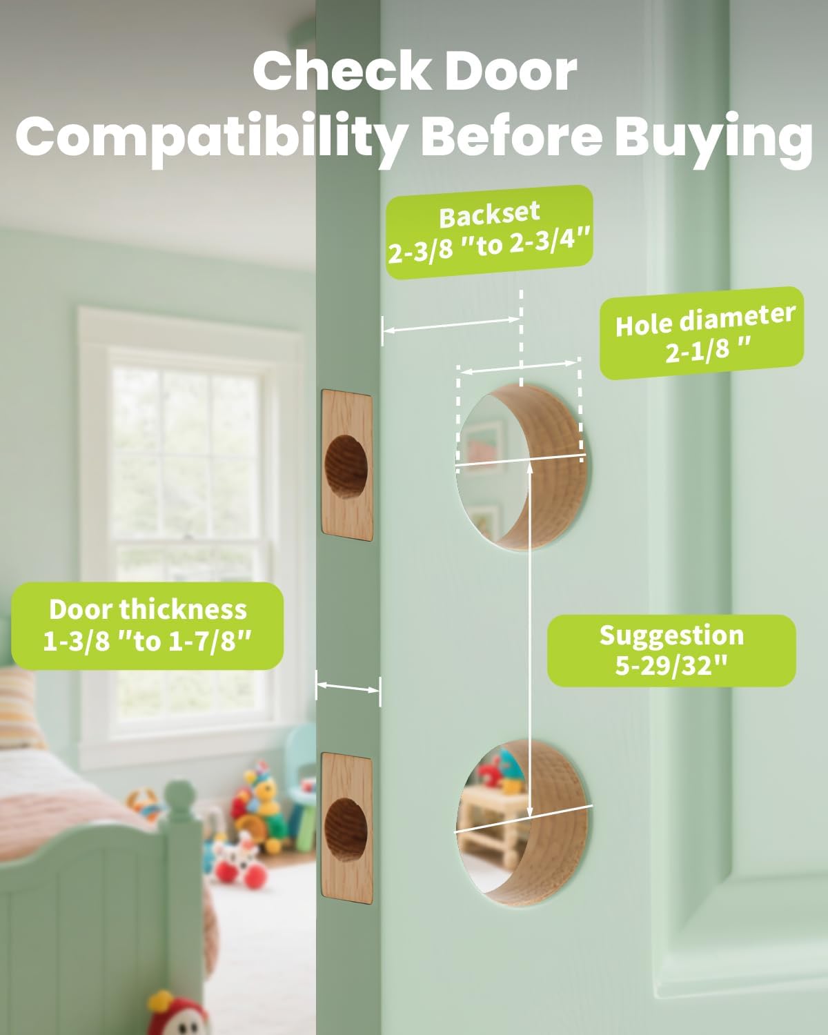 Passage Door Lever Dummy GreenShield Exterior Interior Door Handle for Hallway & Closet Heavy Duty Non-Locking Lever Sets No Key Door Knob for Right & Left Handed Door (10 Pack,Matte Black)