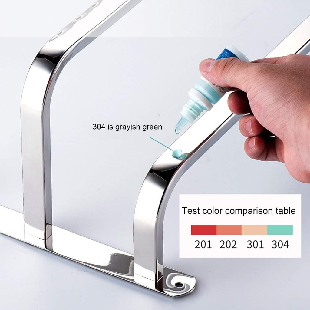 Double Pole Towel Rack Punch-Free Towel bar Bathroom Suction Cup Towel Holder Space Aluminum Towel Shelf-A 57cm(22inch) (Three Layers 40cm)