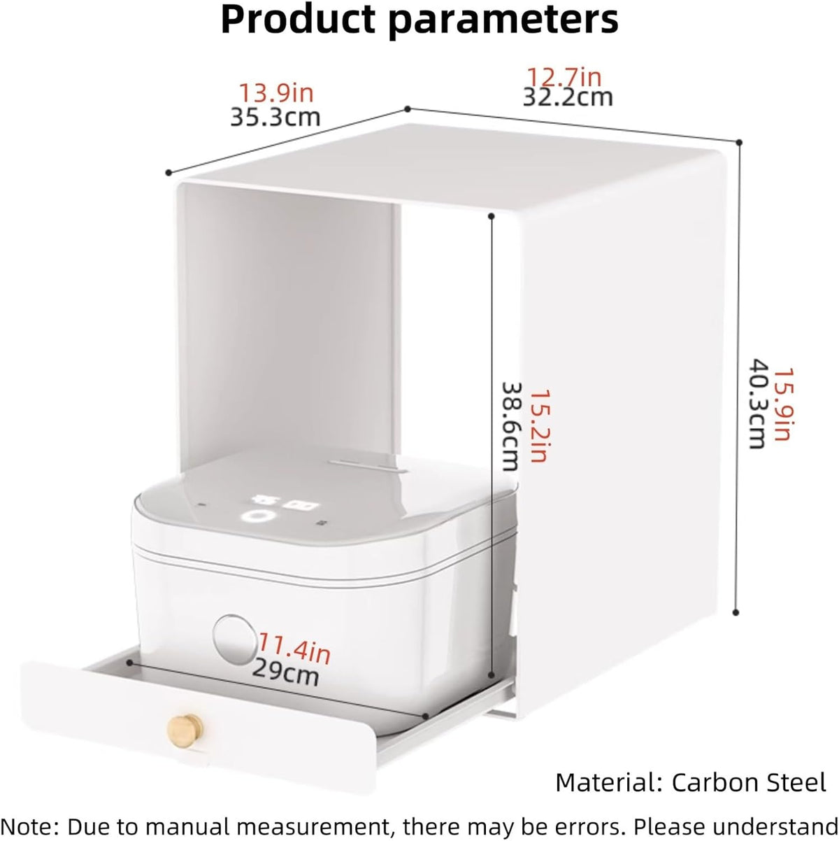 Pots and Pans Organizer Kitchen Countertop Organizer 2-Tier Rice Cooker Storage Rack Spice Rack Corner Counter Shelf for Kitchen Cafe Dinning Room Space Saving