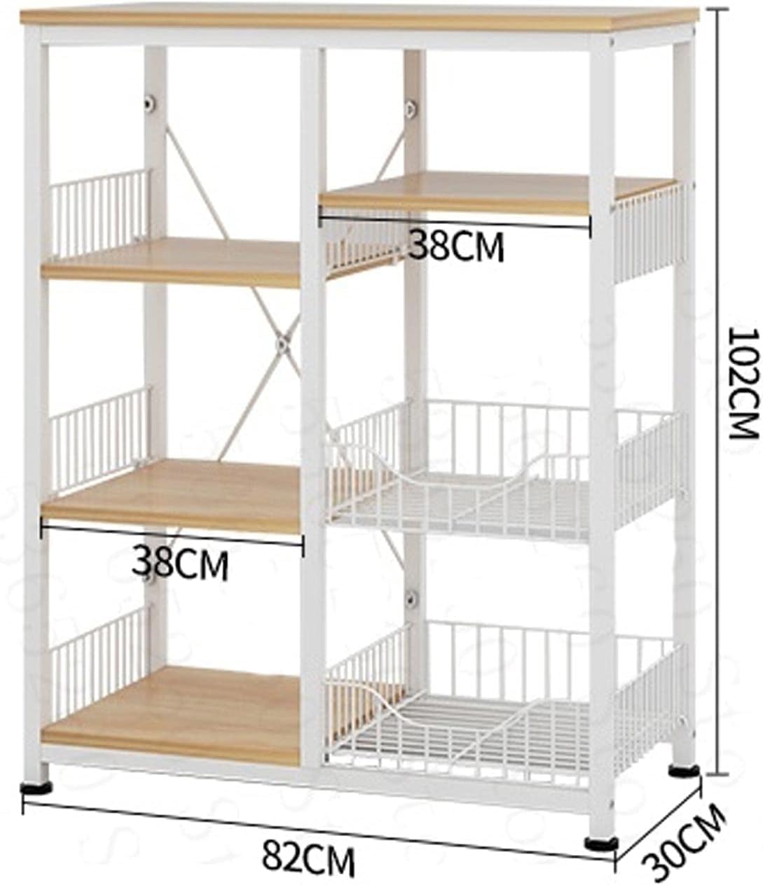 Microwave Stand 4 Tier Microwave Oven Rack Kitchen Shelf Landing Stand Houme Condiment Multipurpose Shelves Storage