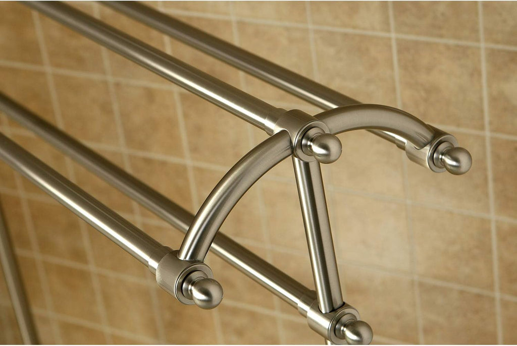Kingston Brass CC2298 Vintage Freestanding -Towel Rack, 29-1/2-Inch Height, 28-Inch Width, Brushed Nickel