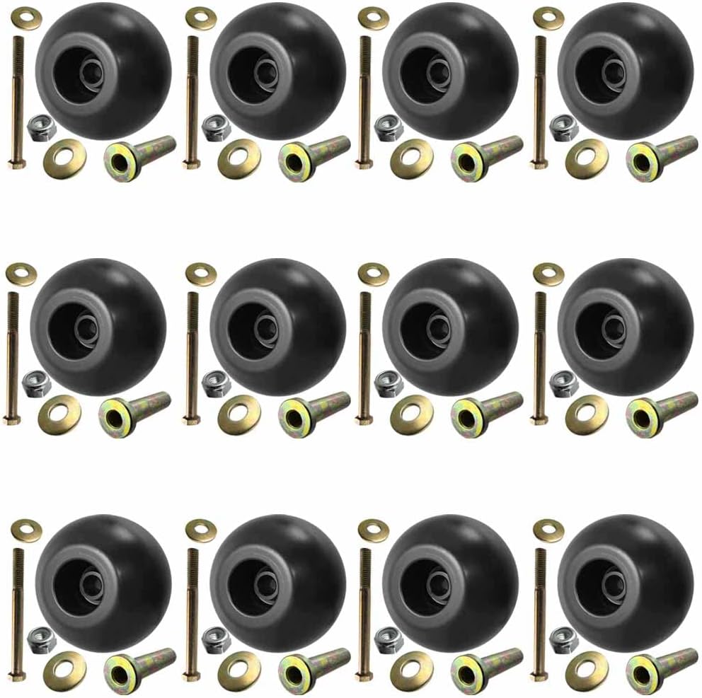 Parts 4 Outdoor AfterMarket Deck Wheel and Hardware Kits 12Pk for Xmark Radius Turf Tracer Lazer Z Staris Vertex Vantage Pioneer 103-8415 126-2928 116-9362 116-8131