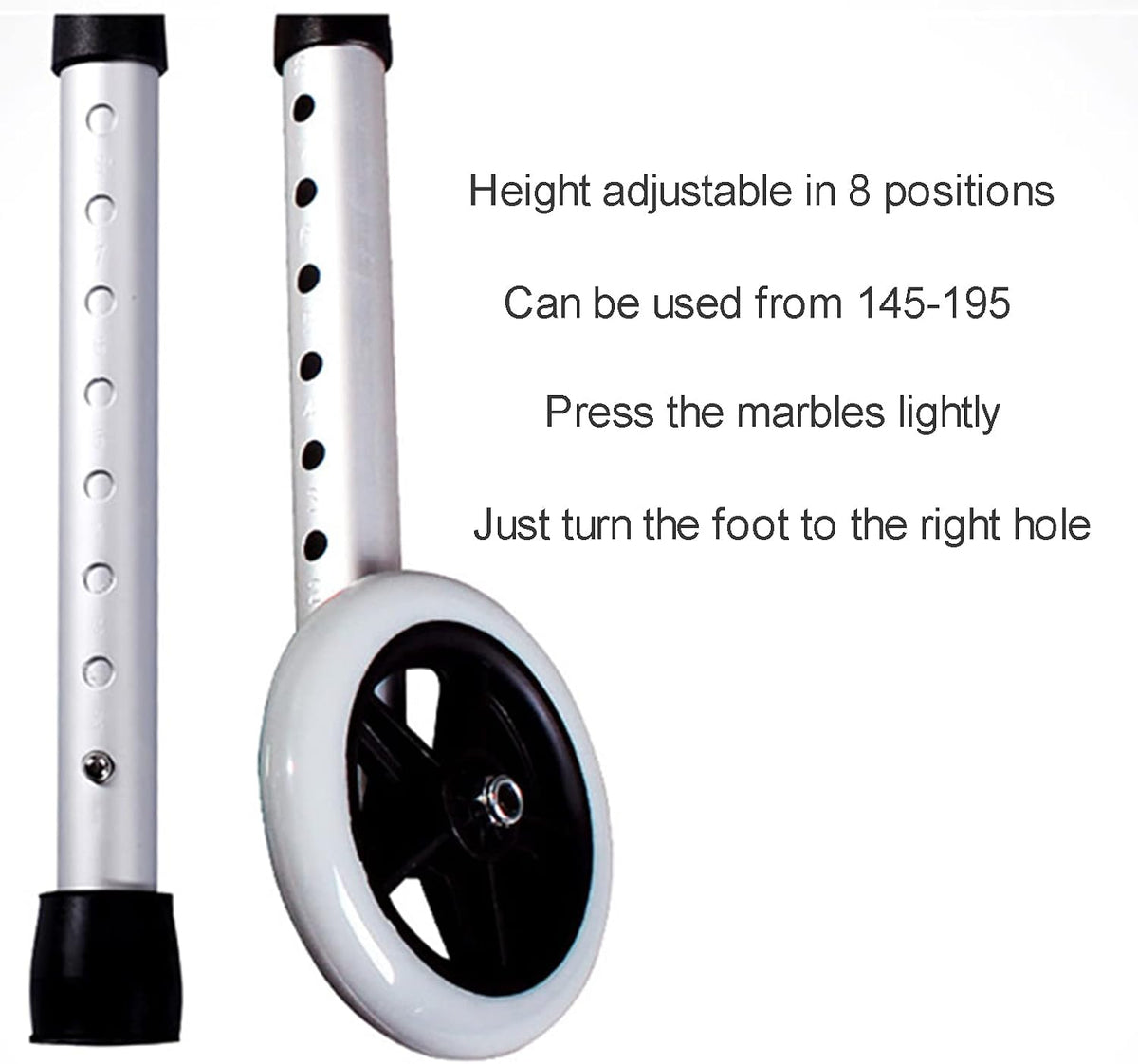 for Seniors Lightweight for Seniors Rollator Walker for Elderly Adjustable Disability Aids Space Saver Walker (A-D