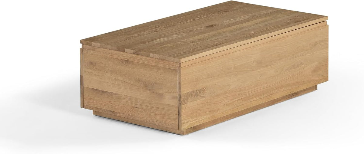 Transformer Table - Lift Top Coffee Table with Storage, Modern Coffee Table for Living Room, Work & Dining, Space-Saving Small Coffee Desk with Hidden Storage, Natural