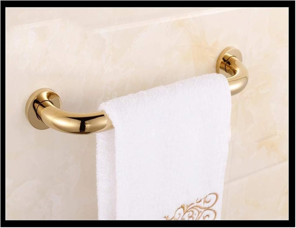 Grab Bars Grab Bar Grab Rails,Hand Rail Disability Aids Sicherheits Haltegriff Shower Handle Copper Bathroom Handrail Non-Slip Handle Barrier-Free Disabled Safe-Golden-320Mm(Golden,370Mm)