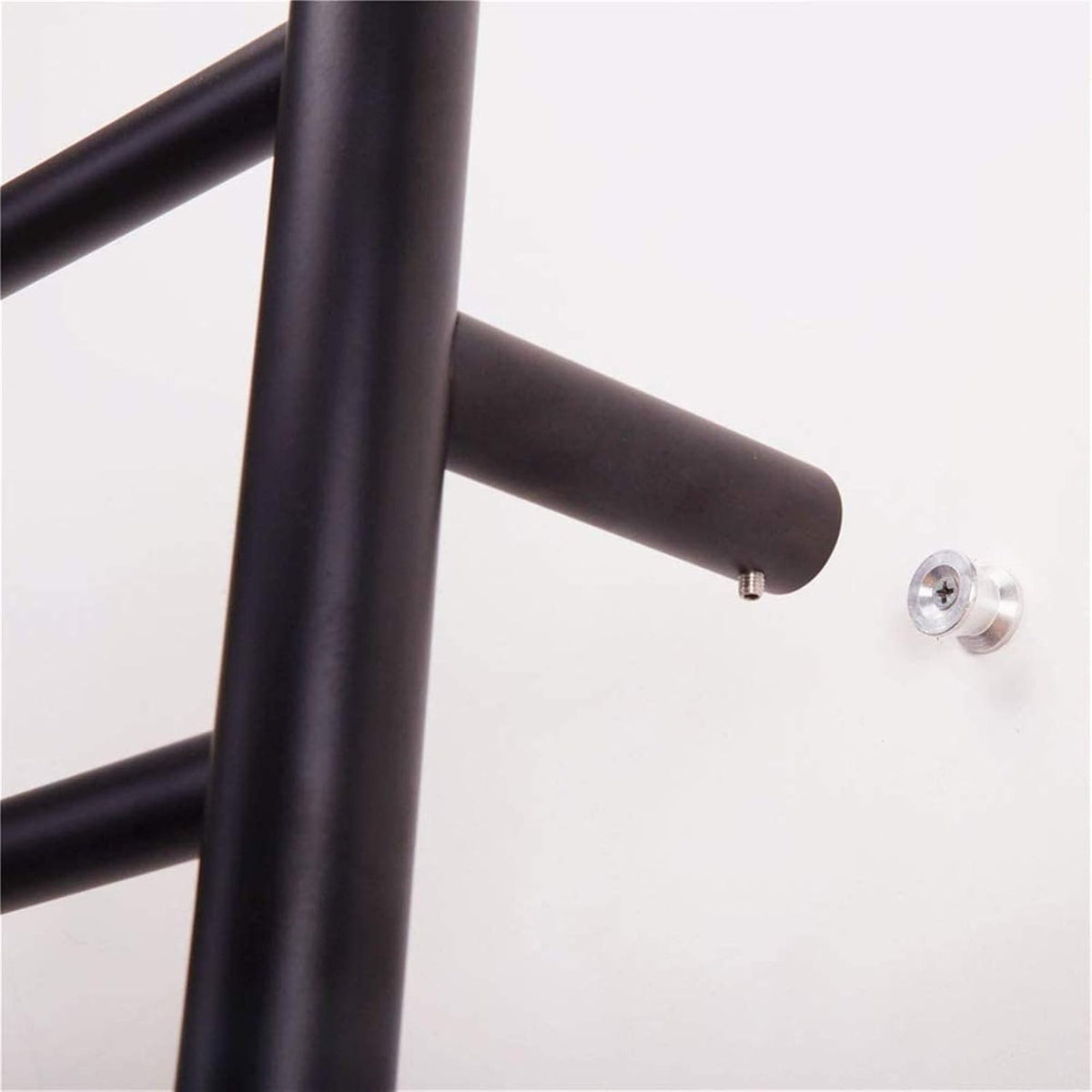 Towel Warmer, Electric Towel Warmer, Towel Drying Rack, Matte Black Heated Round Tube Stainless Steel Bath Towel Bar,Open Wire,Bath Towel Dryer