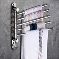 Bathroom Shelves Towel Rail Rack Stainless Steel Activity Towel Bar/Tripod, Punch-Free Rotating Swivel Towel Rack, Hair Dryer Holder Bathroom Accessories for Bathroom Kitchen (Color : 5towel