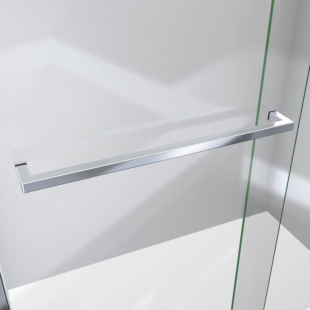 DreamLine Sapphire-V 56-60 inch W x 76 inch H Semi-Frameless Bypass Shower Door in Chrome