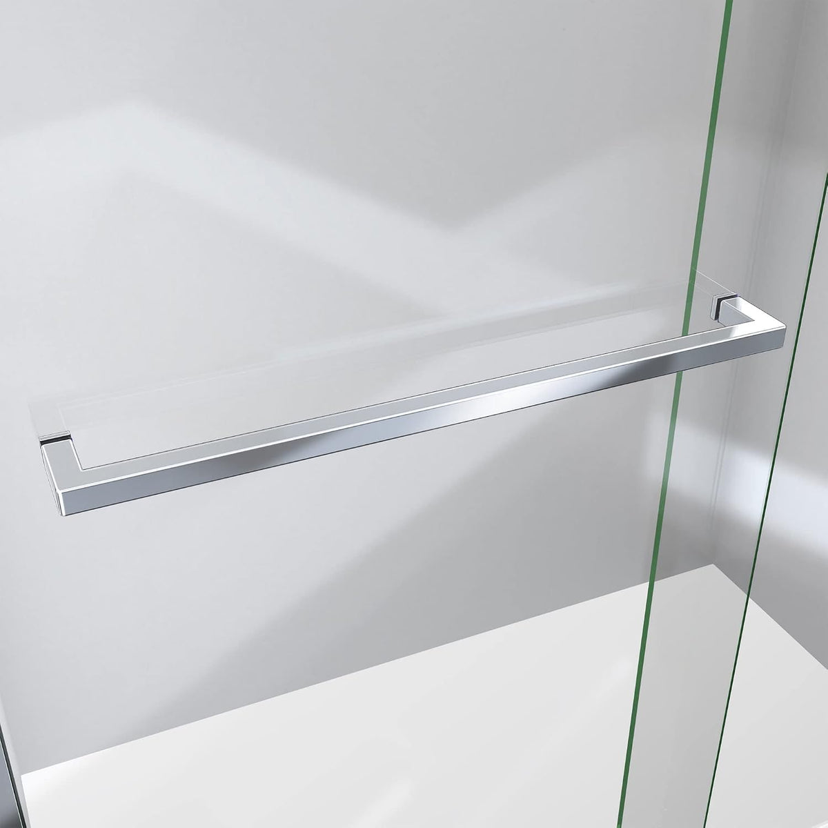 DreamLine Sapphire-V 56-60 inch W x 76 inch H Semi-Frameless Bypass Shower Door in Chrome