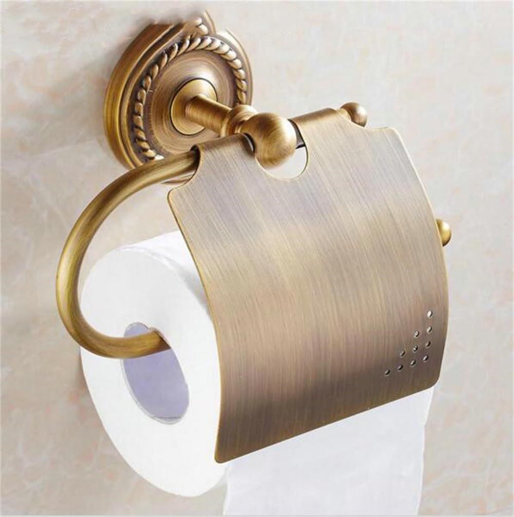 Antique Brushed Copper Bathroom Accessories Bath Towel Rack Towel Bar Cup Holder Paper Holder Cloth Hook,Paper Holder1