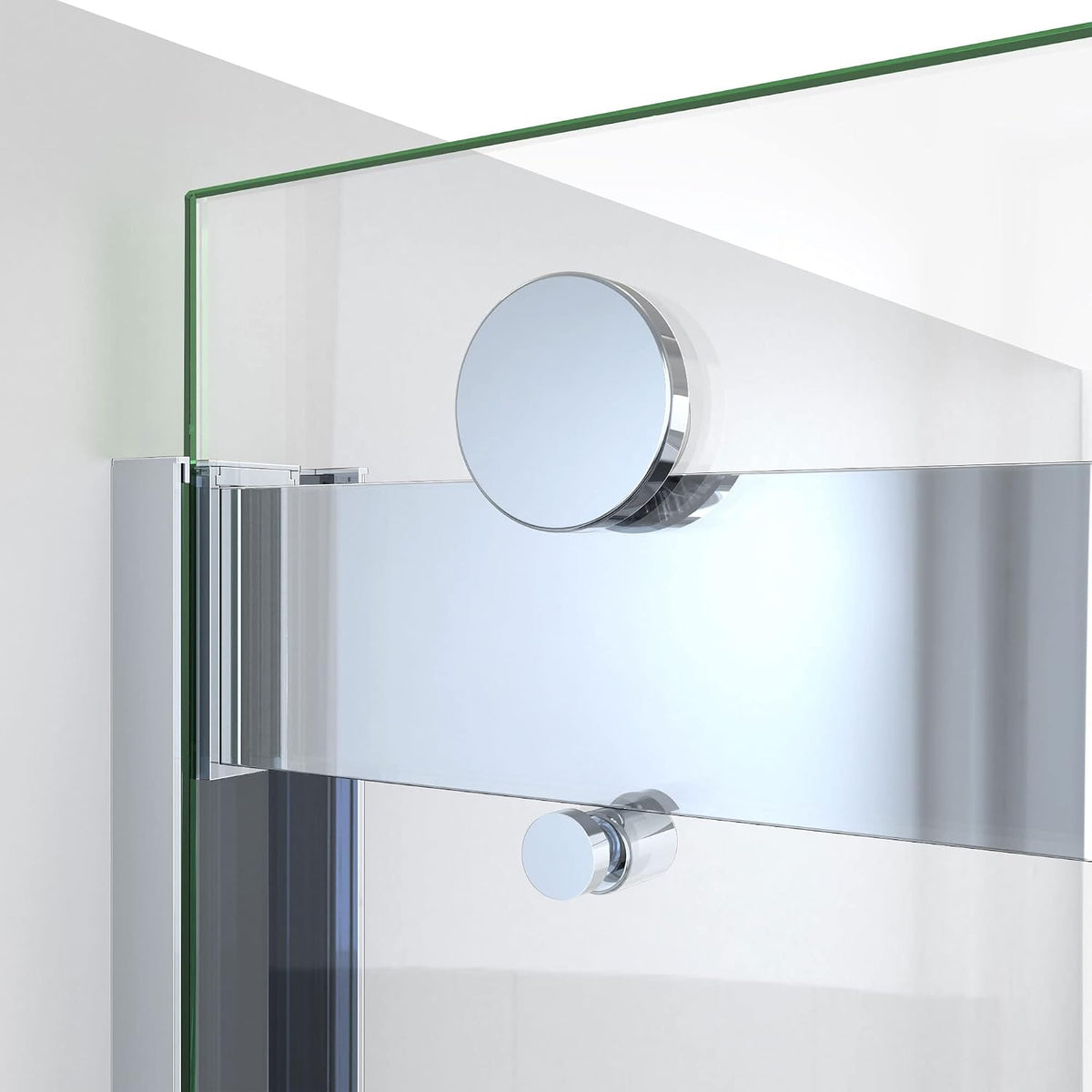 DreamLine Sapphire-V 56-60 inch W x 76 inch H Semi-Frameless Bypass Shower Door in Chrome
