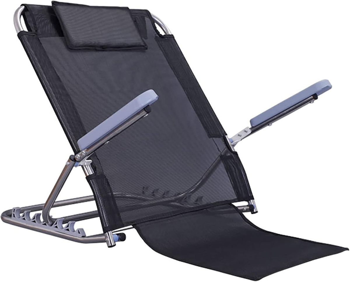 Bed Back Rest, Backrest For Bed, Adjustable Angle, Mobility Disability Support Aid, Sit Up Or Reclined Position, Includes Head Pillow, Read, Eat, Watch TV In Bed, For Eldery, Disabled, & Injured,Black