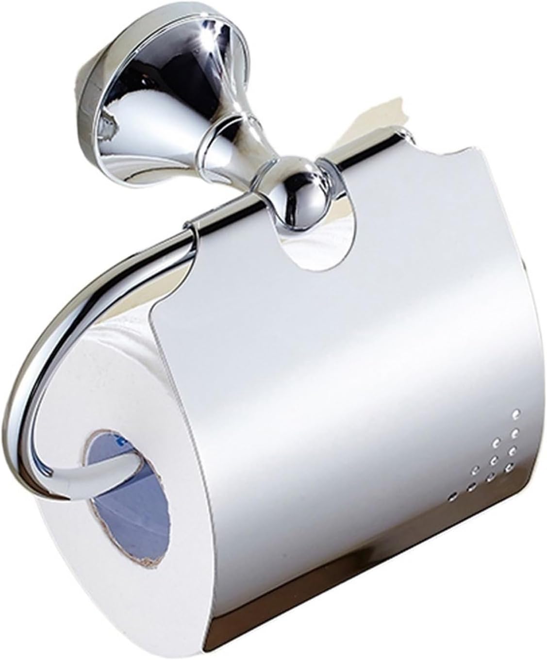 Polished Chrome Wall Mounted Bathroom Accessories Set Towel Bar Soap Dish Robe Hook Toilet Paper Holder Toothbrush(Toilet Paper Holder)
