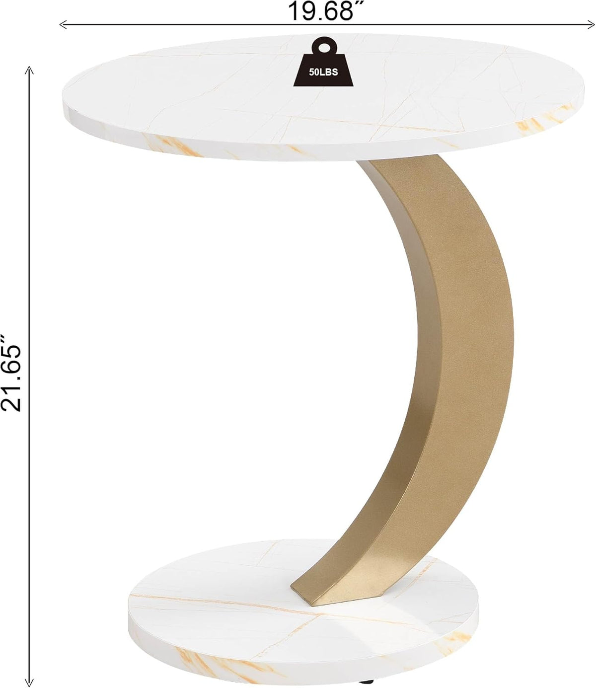 Nesting Coffee Table Set of 2,Round/Oval Coffee Table Wood/Marble Grain Top with Adjustable Non-Slip Feet, Industrial End Table Side Tables for Living Room Bedroom