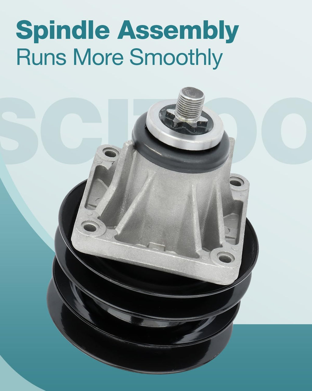 SCITOO Lawn Mower Spindles w/Pulley Bolt Spindle Assembly Replacement for MTD for Cub Cadet 618-0241 918-0241 285-860 of 3 Pack