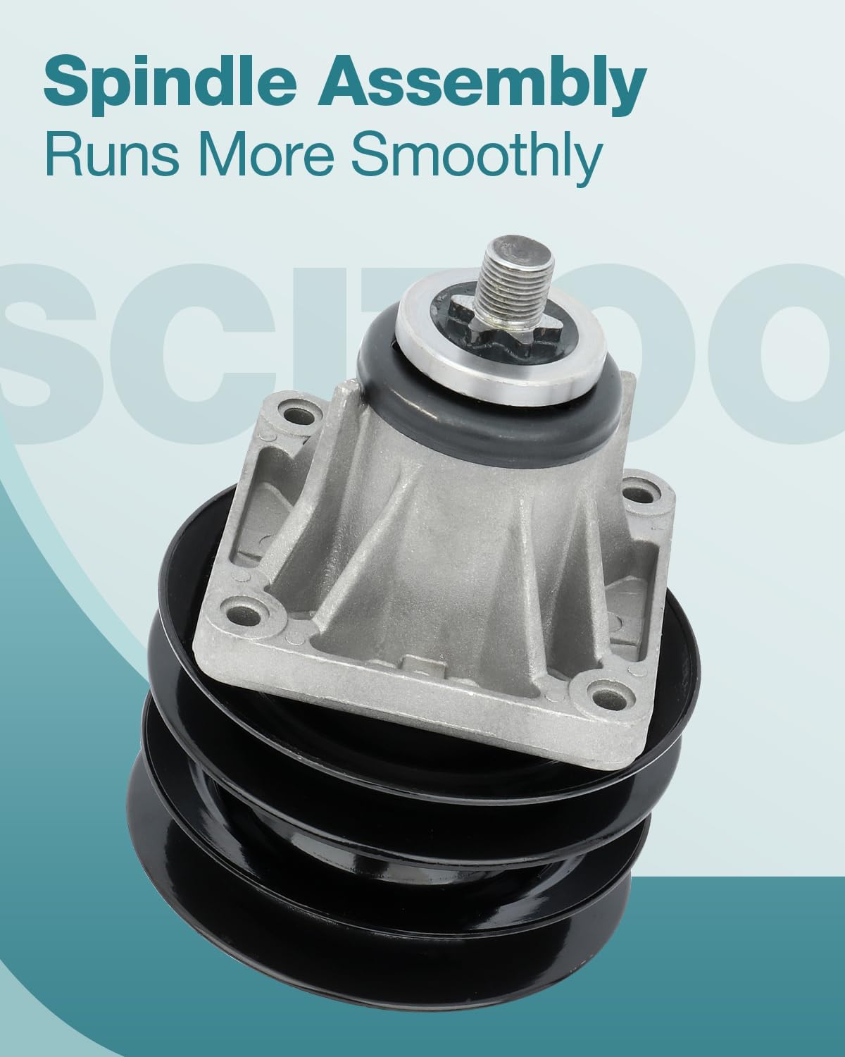 SCITOO Lawn Mower Spindles w/Pulley Bolt Spindle Assembly Replacement for MTD for Cub Cadet 618-0241 918-0241 285-860 of 3 Pack