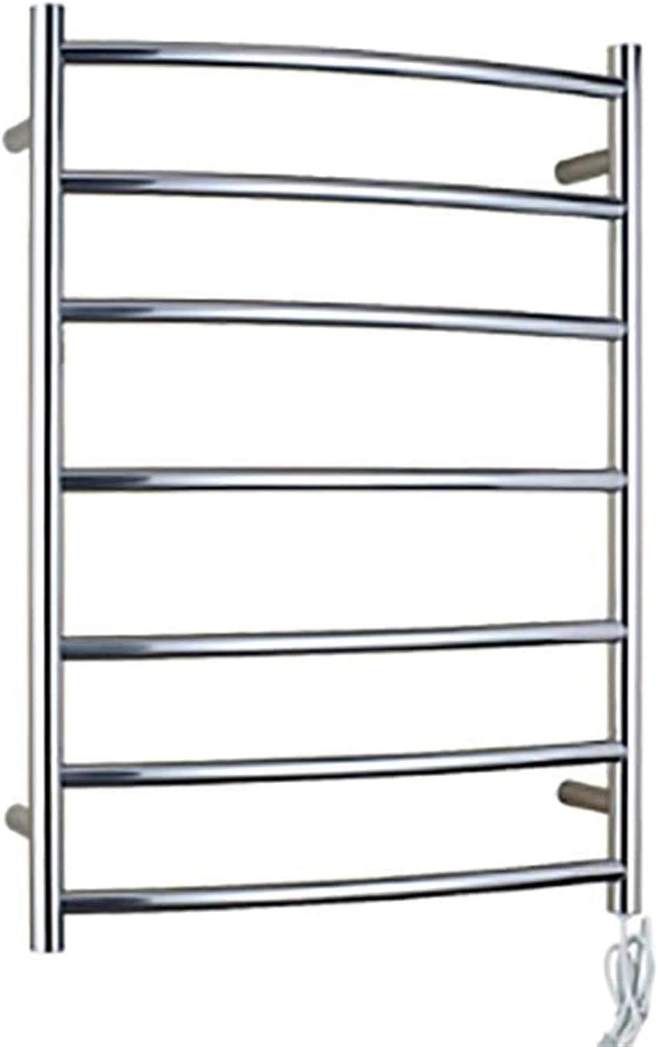 Towel Warmer, Electric Towel Warmer Rack Wall Mounted, Polish Chrome Heated Drying Rack with 7 Heated Bars Mirror,Bath Towel Dryer