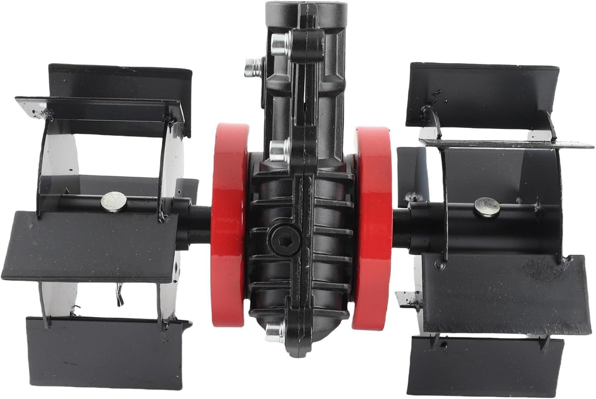 2 in 1 Lawn Mower Weeding Wheel, 9 Teeth Straight Blade Deep Plowing Wheel for Mow Grass and Loosen Soil, Universal Lawnmower Accessory (28mm)