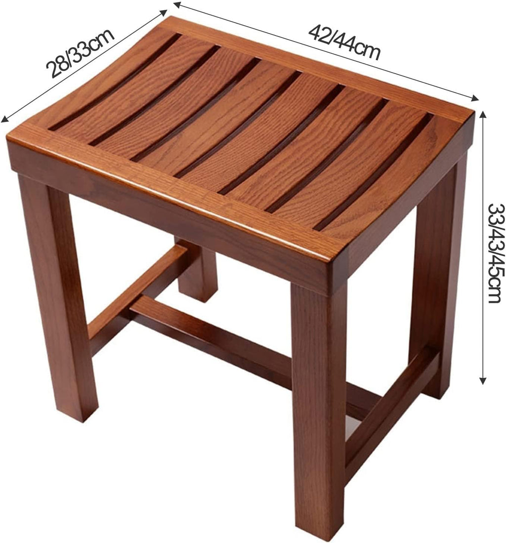 Shower Stool Bathroom Seats Shower Square Stool for Seniors Pedal Foot Waterproof Non Slip Lightweight Small Bench Disability Aid Size 42X28X43Cm