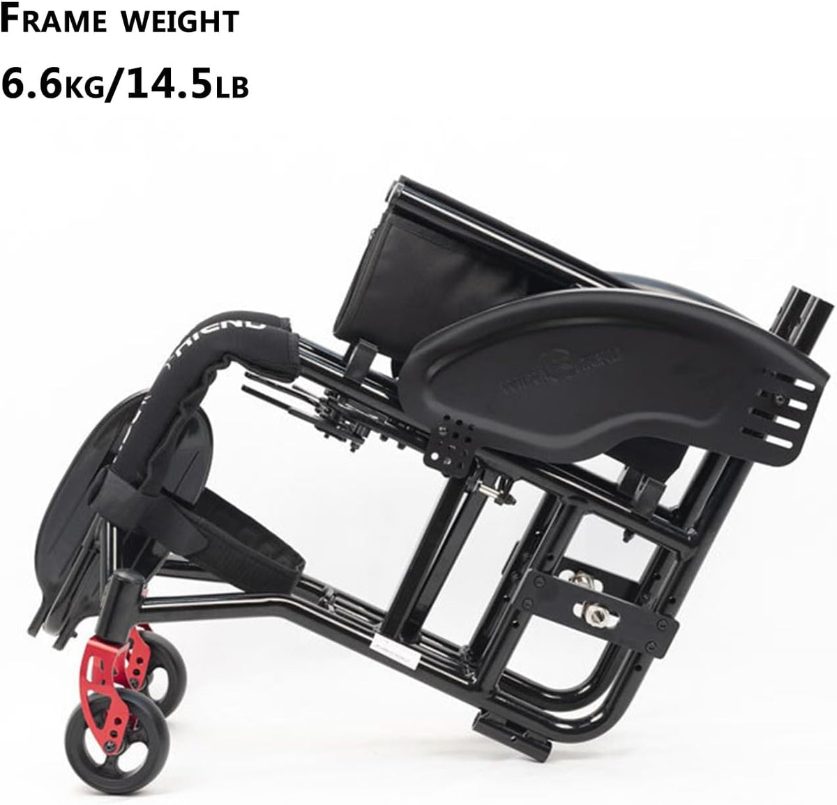 Lightweight Sports Wheelchair,Portable Transport Wheelchair,Aluminium Wheelchair,Mute Wheelchair,Handbrakes Quick Release Rear Wheels & Anti-Tip Wheels,for Teenagers,Adults,Seniors(Black,Seat width 36