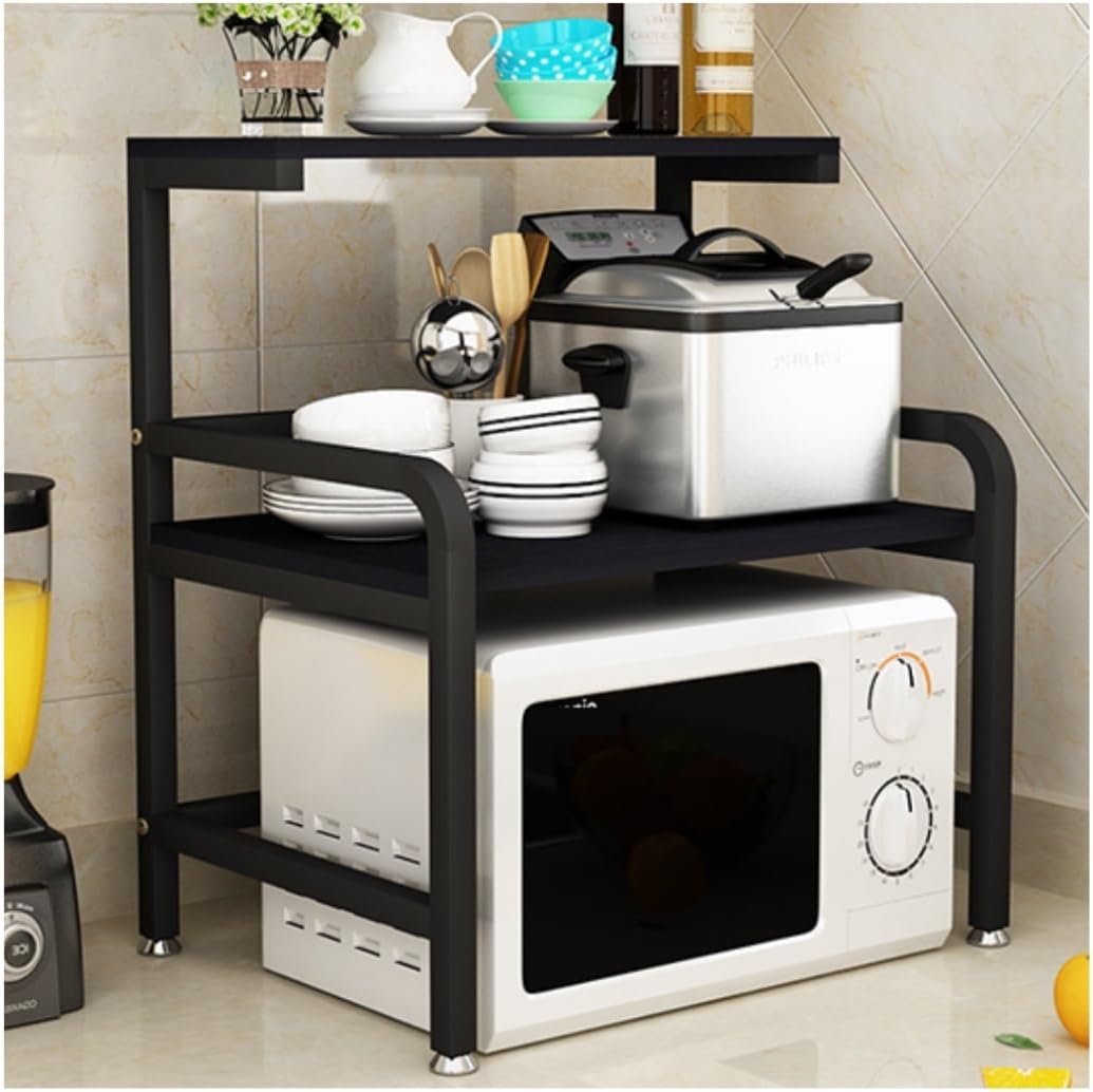 Microwave Stand Home Microwave Oven Rack Kitchen Shelf Organizer Metal Storage Holder Over The Storage(C)
