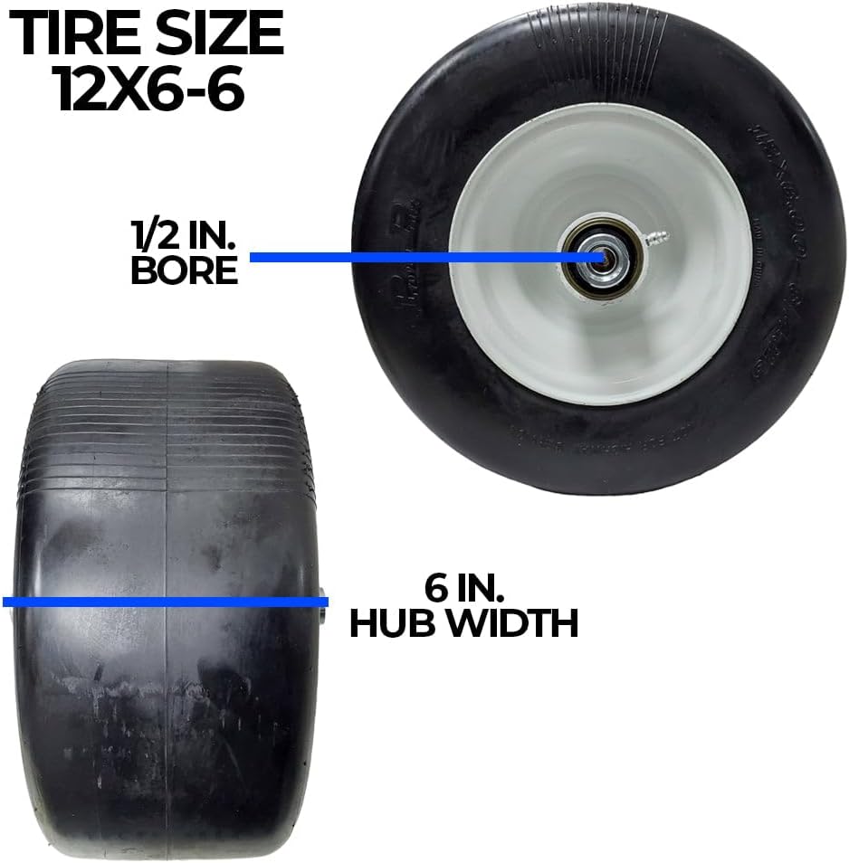 Proven Part No Flat Wheel Fits Exmark Staris 135-2148 12X6-6
