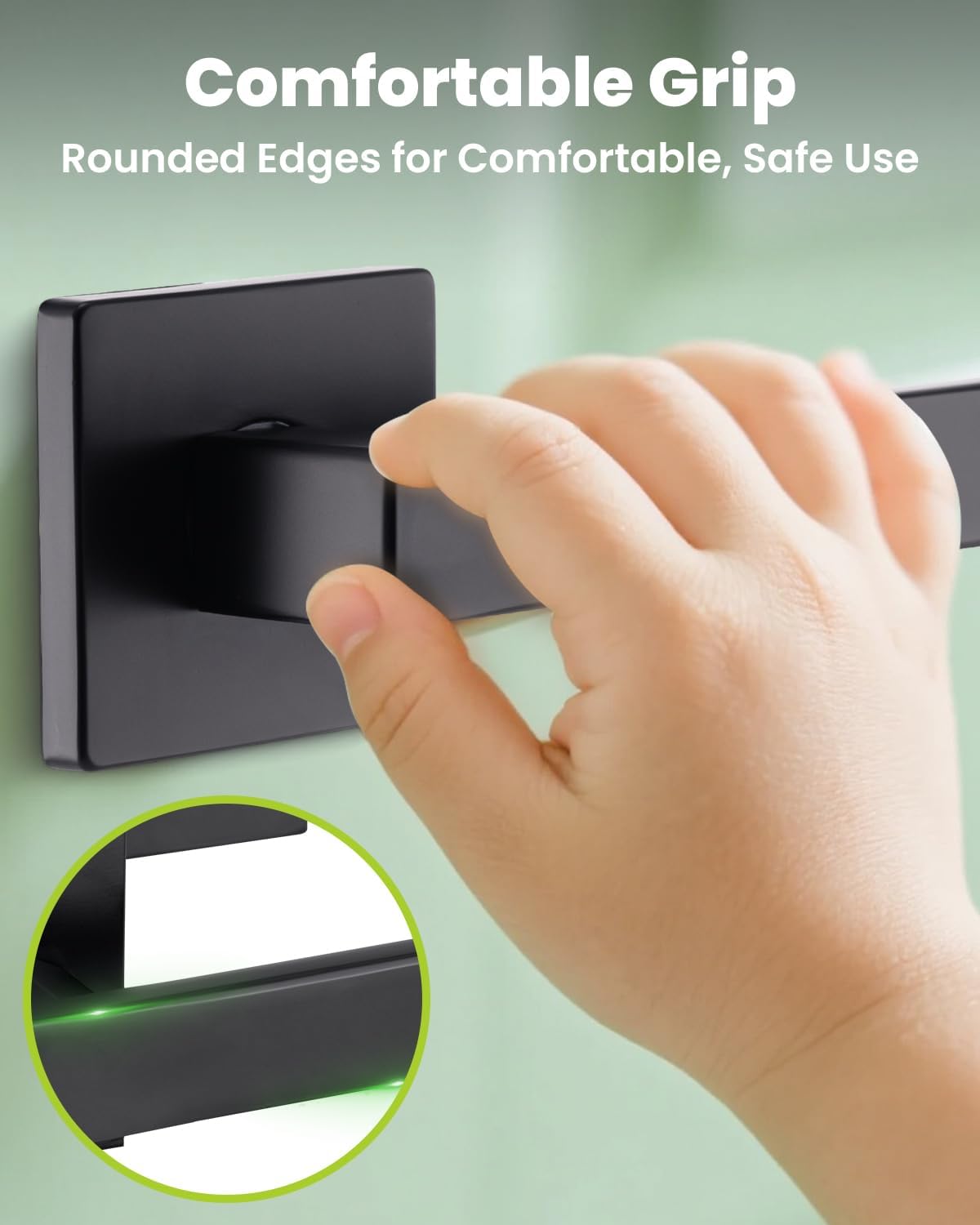 Passage Door Lever Dummy GreenShield Exterior Interior Door Handle for Hallway & Closet Heavy Duty Non-Locking Lever Sets No Key Door Knob for Right & Left Handed Door (10 Pack,Matte Black)