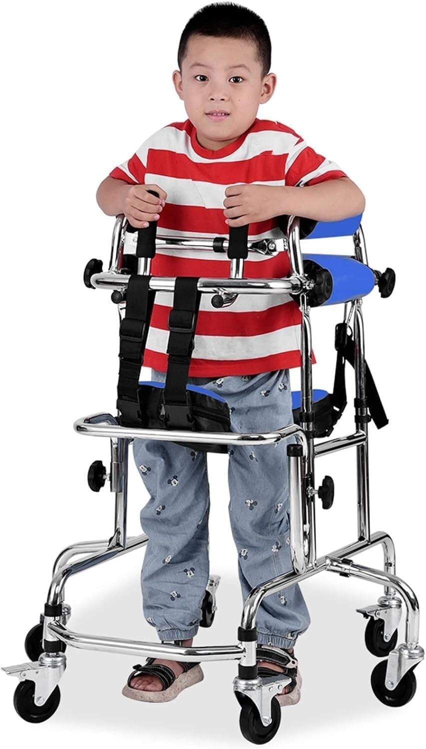 Height Adjustable Kids Walker,Walker for Kids Cerebral Palsy Disability for Cerebral Palsy Children Child Rehabilitation Rollator Walker