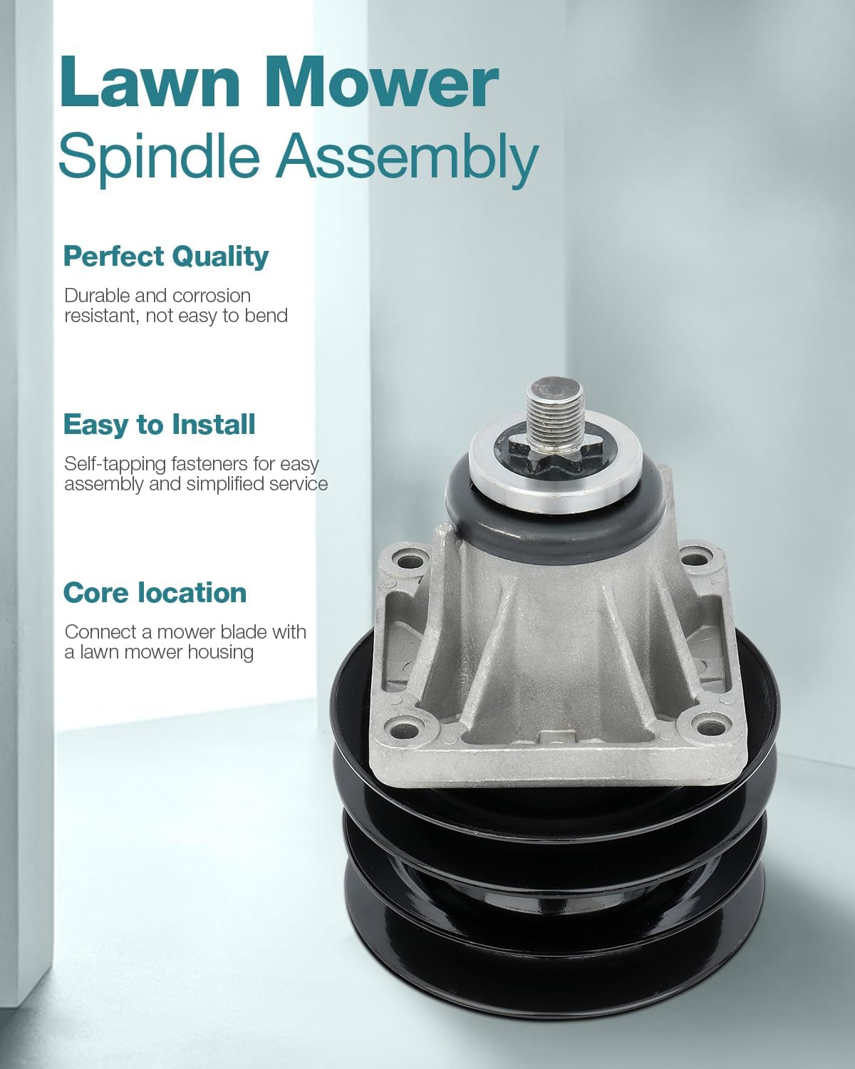 SCITOO Lawn Mower Spindles w/Pulley Bolt Spindle Assembly Replacement for MTD for Cub Cadet 618-0241 918-0241 285-860 of 3 Pack