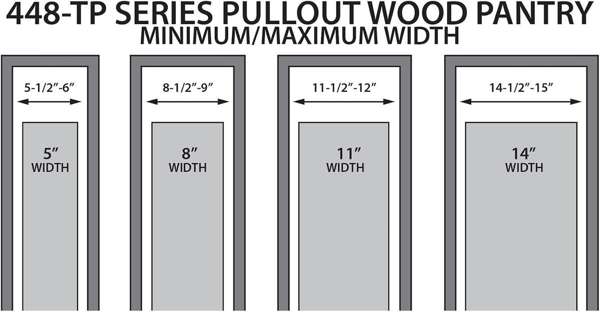 Rev-A-Shelf Wood Tall Cabinet Pull Out Pantry Organizer w/Soft Close