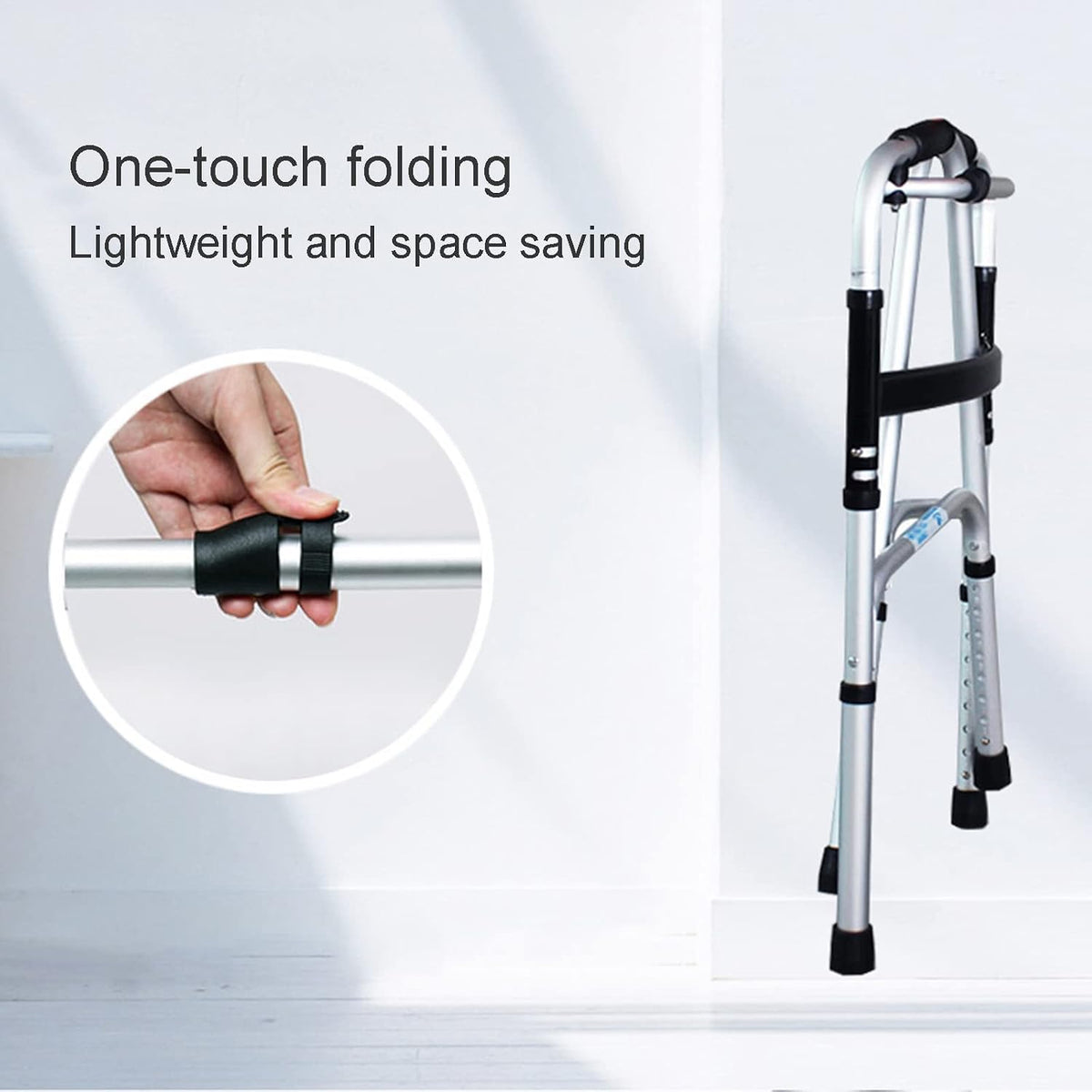 Walker for Seniors Rollator Elderly Walker Disabled Walker Armrest Auxiliary Walking Bracket Folding Walker Frame Disability Aids,A (A-A