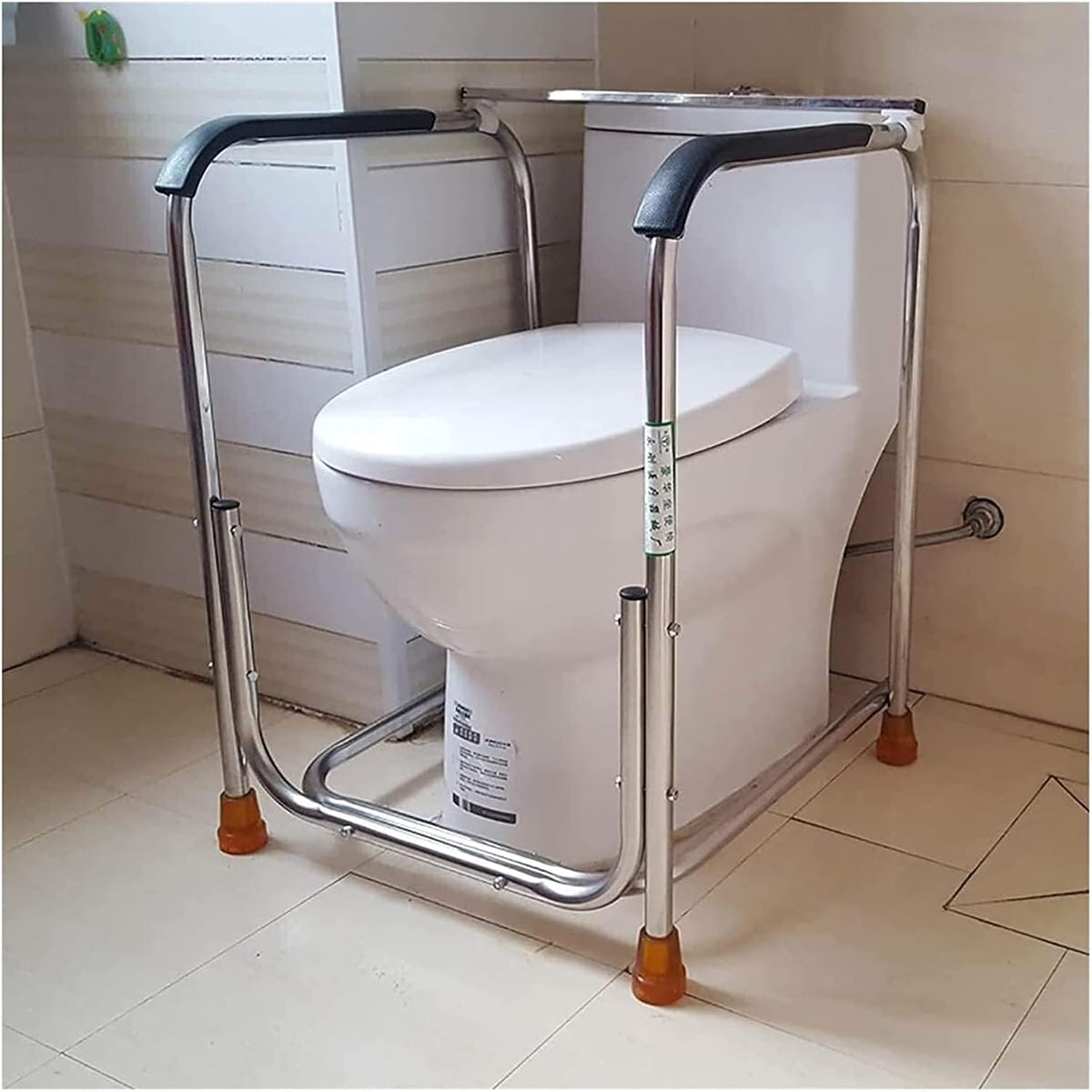 Grab Bars Grab Bars Toilet Safety Armrest Shower Handles Elderly Toilet,Toilet Safety Frame, Safety Adjustable Surround Frame Hand Rail Disabled Grab Aid Disability Support Toilet Bar Bath Bathroom