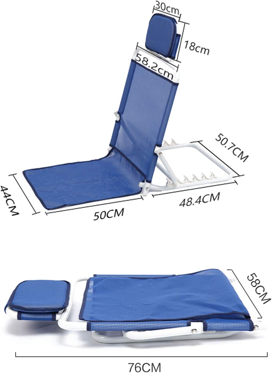Adjustable Padded Heavy Duty Bed Backrest Reading Pillow Reclining Lumbar Support Disability Aid Breathable Fabric Sit-Up Back Rest for Bedridden Elderly for Bed