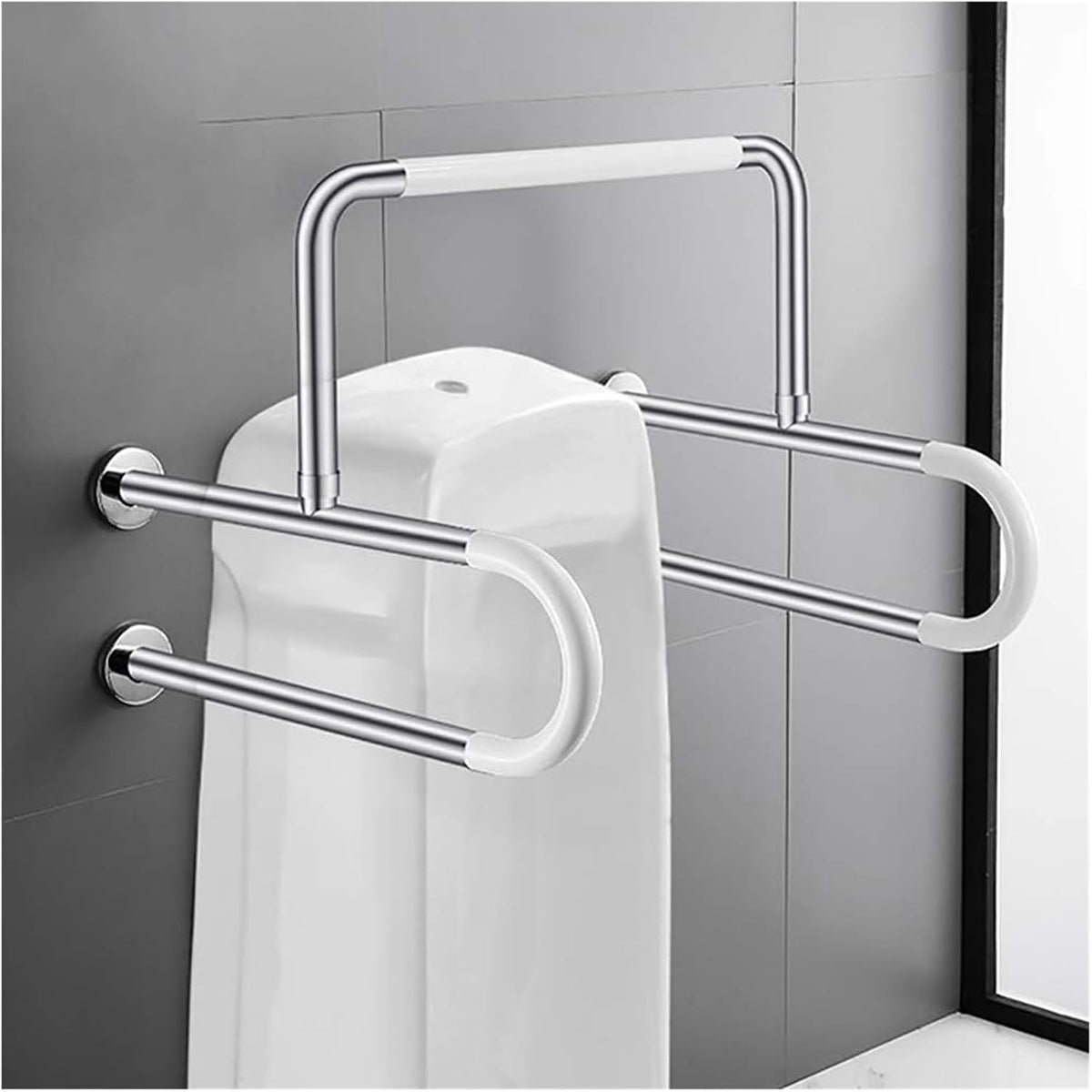 Grab Bar Bathroom Toilet Barrier Free Handrail Safety Rail Frame Shower for Disability Aid and Seniors