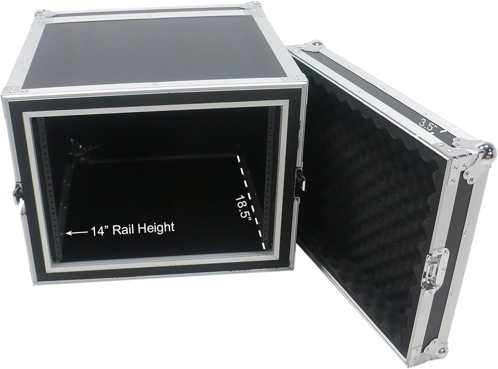 8 Space (8U) ATA Rack Amp Road Shock Mount Case (20' Deep)