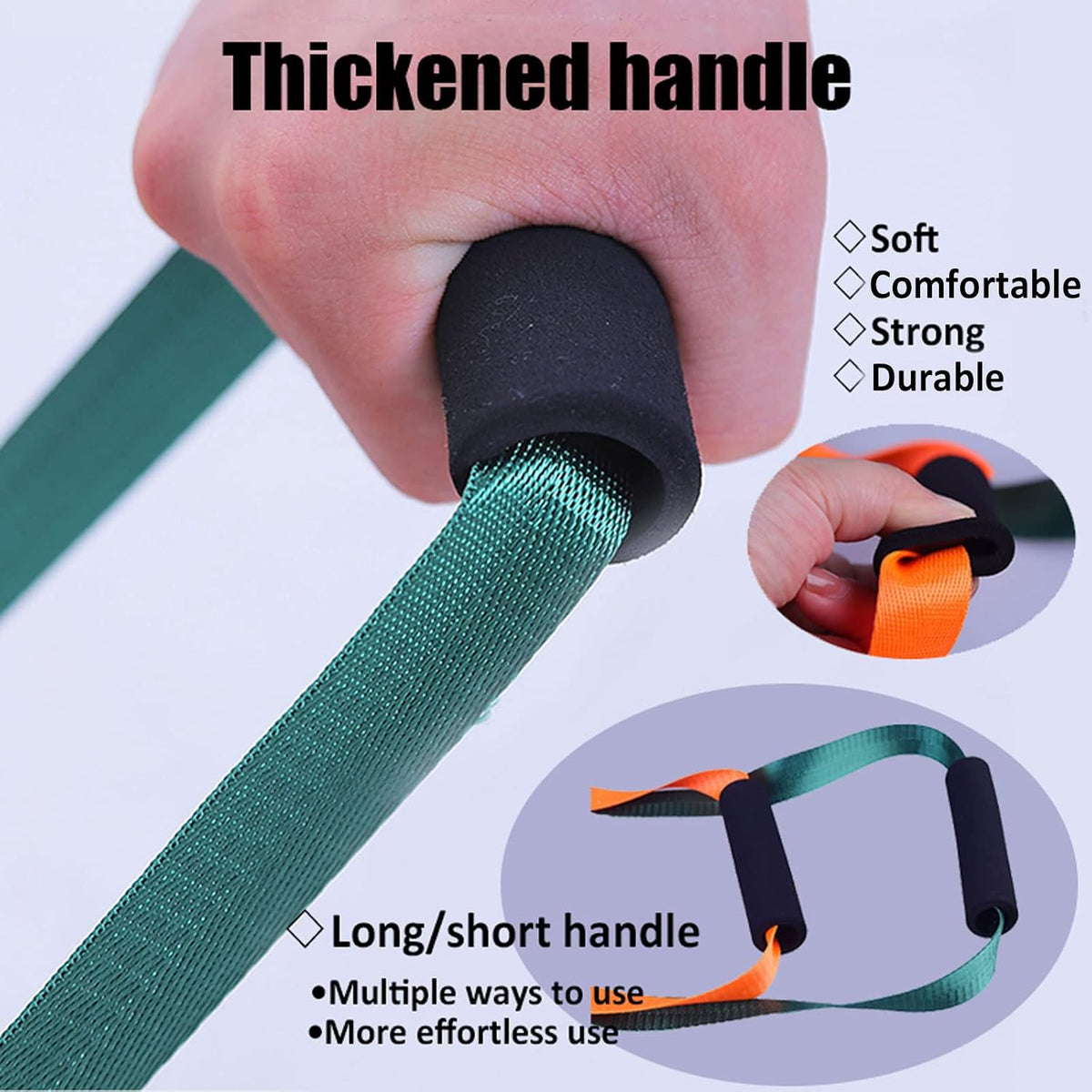 Patient Lifting Slings Gait Transfer Sling Belt with 4 Handles for Disabled The Elderly and Paralyzed Patients, Mobility Disability Support Aids Get Up, Thick Reinforced Webbing,