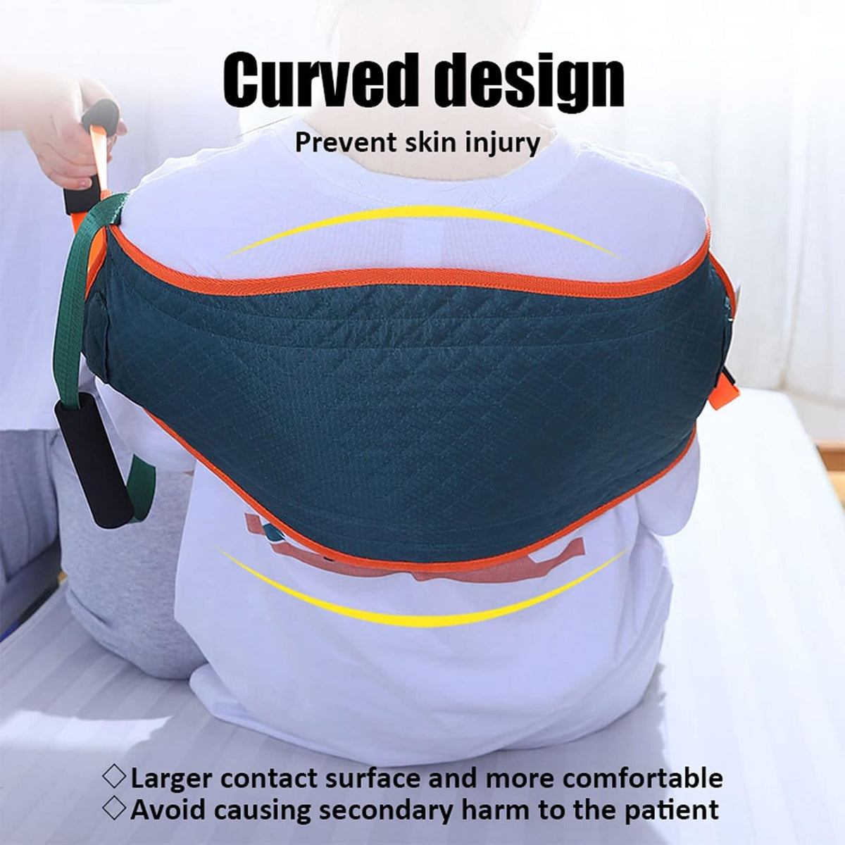Patient Lifting Slings Gait Transfer Sling Belt with 4 Handles for Disabled The Elderly and Paralyzed Patients, Mobility Disability Support Aids Get Up, Thick Reinforced Webbing,