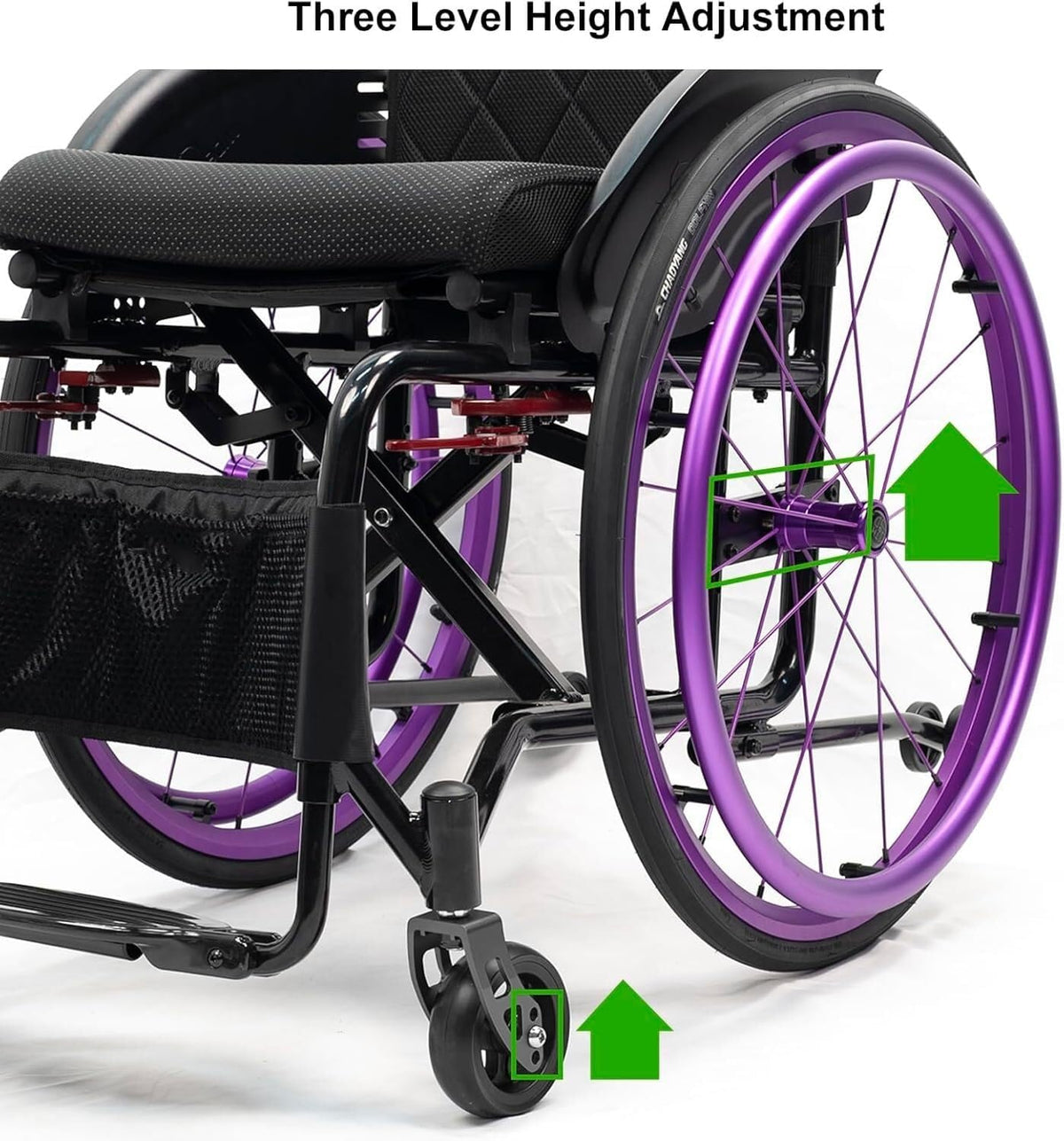 Folding Wheelchair For Adults,Folding Transport Wheelchairs,Lightweight Sport Wheelchair,Aluminum Alloy Wheelchair,Self-Propelled Wheelchairs,Park & Brake Anti Tipper(Size:Seat width 38cm/14.9in,Color