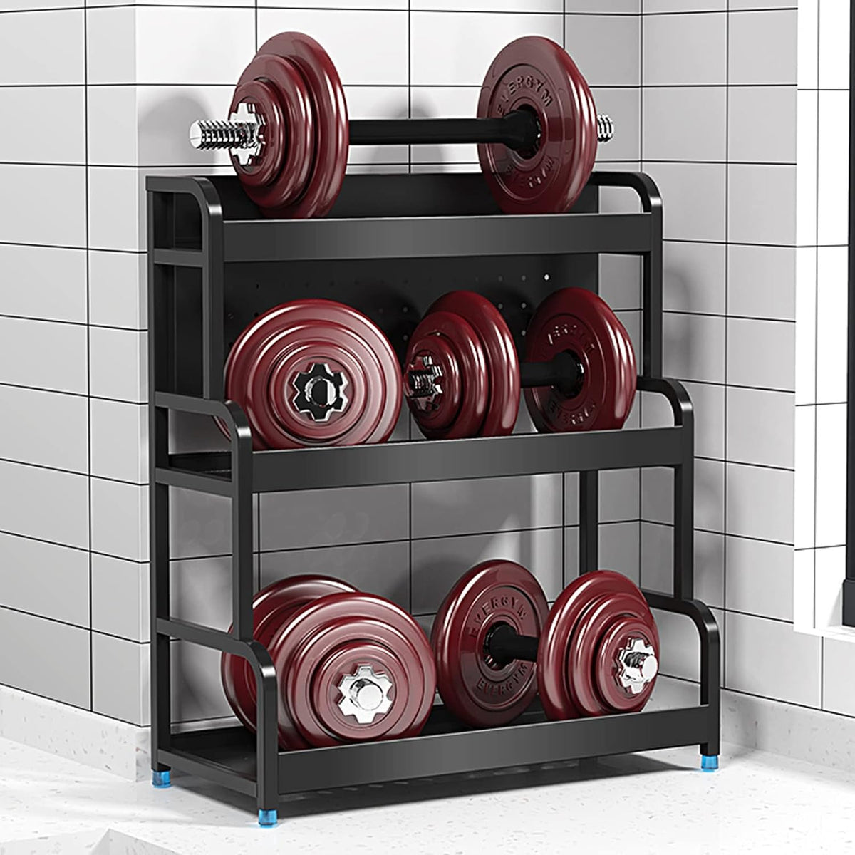 Spice Rack Black Spice Racks, Kitchen Countertop Organizer Corner Shelf,3 Tier Spice Rack Kitchen Shelf Organizer Rack, Stainless Steel Spice Storage Rack with,Black Two Layers-30CM