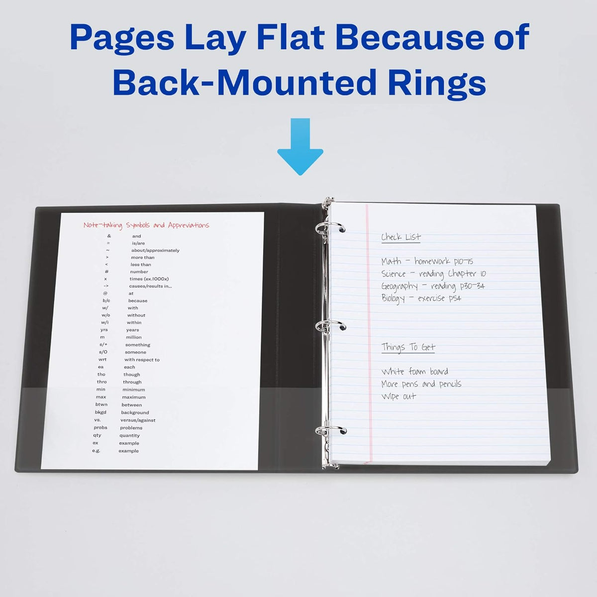 Avery(R) Durable View 3 Ring Binder, 1-1/2 Inch EZD Rings, 1 Black Binder (09400) (Pack of 12)
