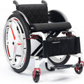 Lightweight Sports Wheelchair,Aluminum Alloy Wheelchair, Transport Wheelchair,Self-propelled Manual Wheelchairs,with Handbrakes and Quick Release Rear Wheels(Soft Backrest,40cm/15.7in)