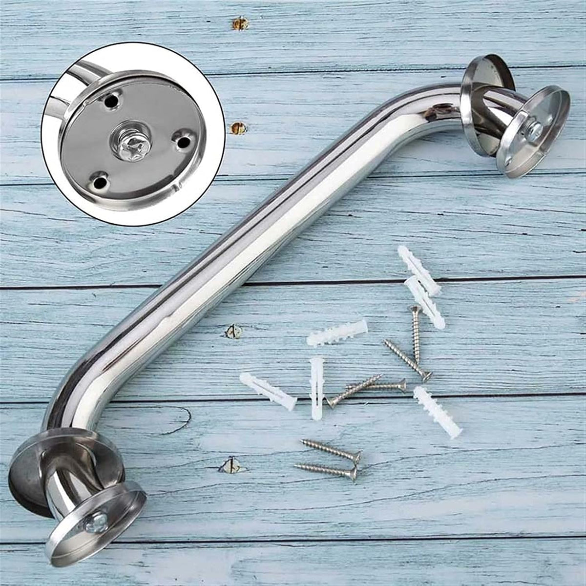 Handrail Safety Anti Slip Handle 30/40/50/60Cm Bathroom Tub Hand Grip Stainless Steel Safety Toilet Support Disability Aid Grab Bar Handle Towel Rack Assist Bath Handle/25X500Mm (25X400Mm)