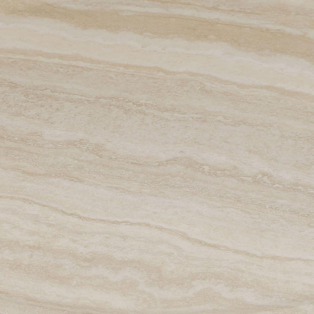 35.43' Faux Mars Pattern Round Coffee Table, Faux Travertine Textured Fiberglass Coffee Table for Living Room, No Assembly Required