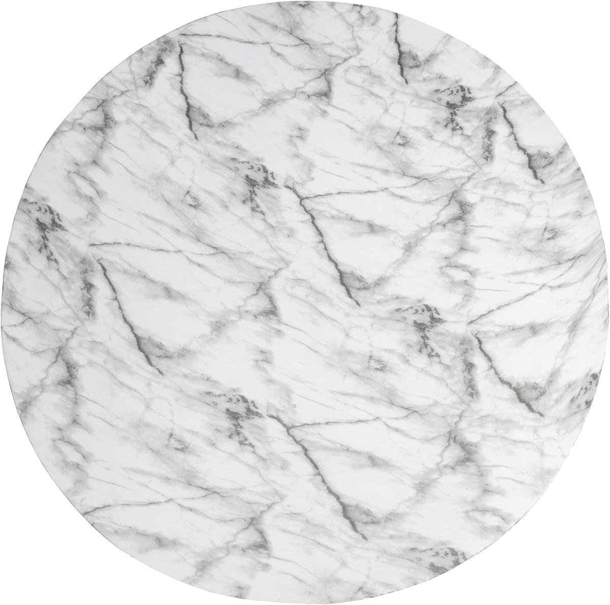 27.5' Round Marble Coffee Table Modern Faux Stone Coffee Table for Indoor and Outdoor Circle Center Tables with Pedestal Accent End Side Tables for Living Room, Magnesium Oxide, Cream