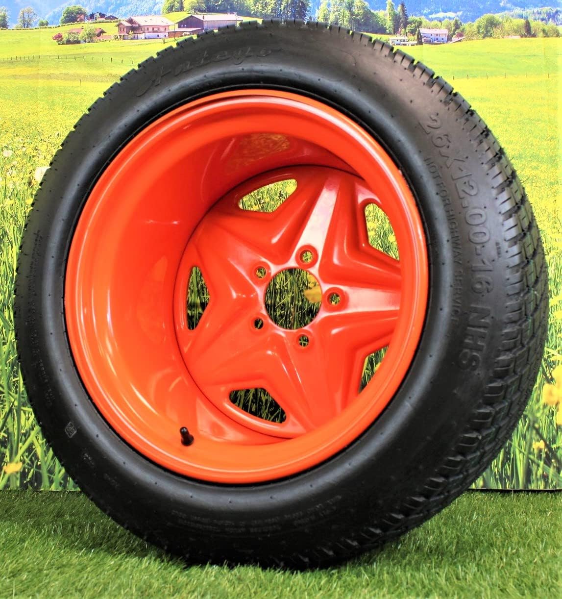 26X12.00-16 Tire and Wheel Assembly Kubota Original Equipment Replacement