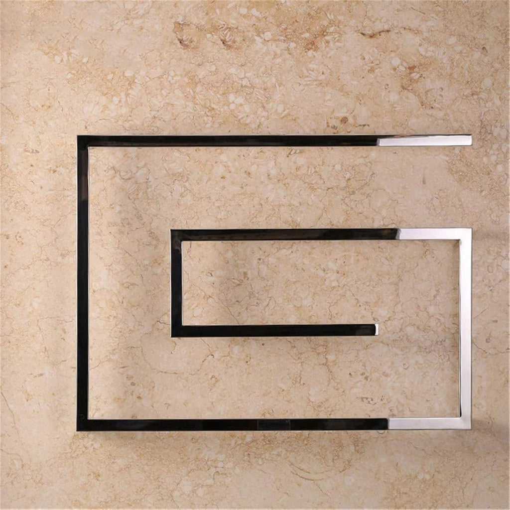 Stainless Steel Towel Warmer, Electric Heated Towel Rack Hot Towel Rail with Square Bars for Bathroom Kitchen Hotel,Bath Towel Dryer